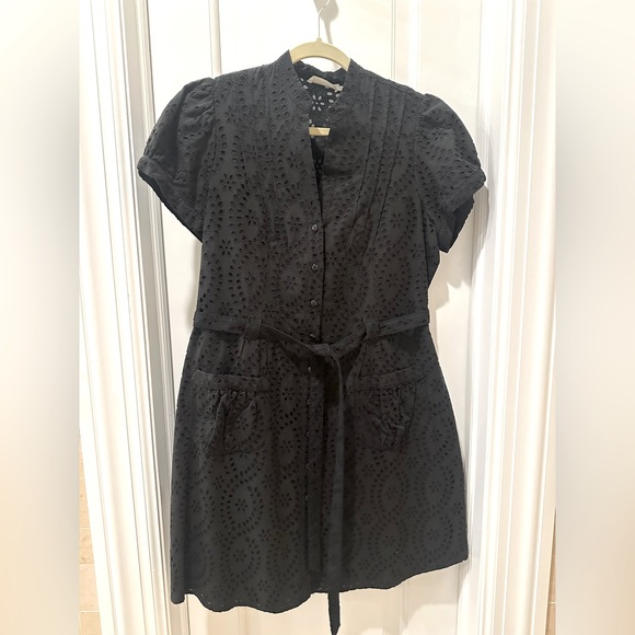Anne Fontaine Melodie Black Eyelet Dress EUC - Picture 2 of 7